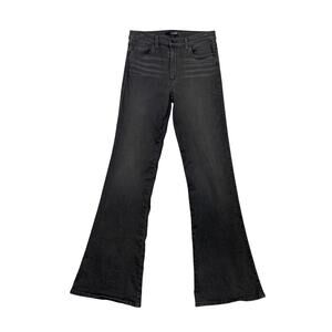 Joes Jeans Women 28 Charcoal Denim HighRise Flare Whiskered Stretch Modern Retro